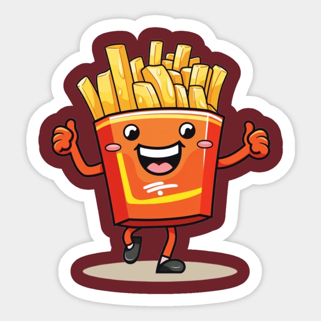 kawaii french fries T-Shirt cute potatofood Sticker by nonagobich